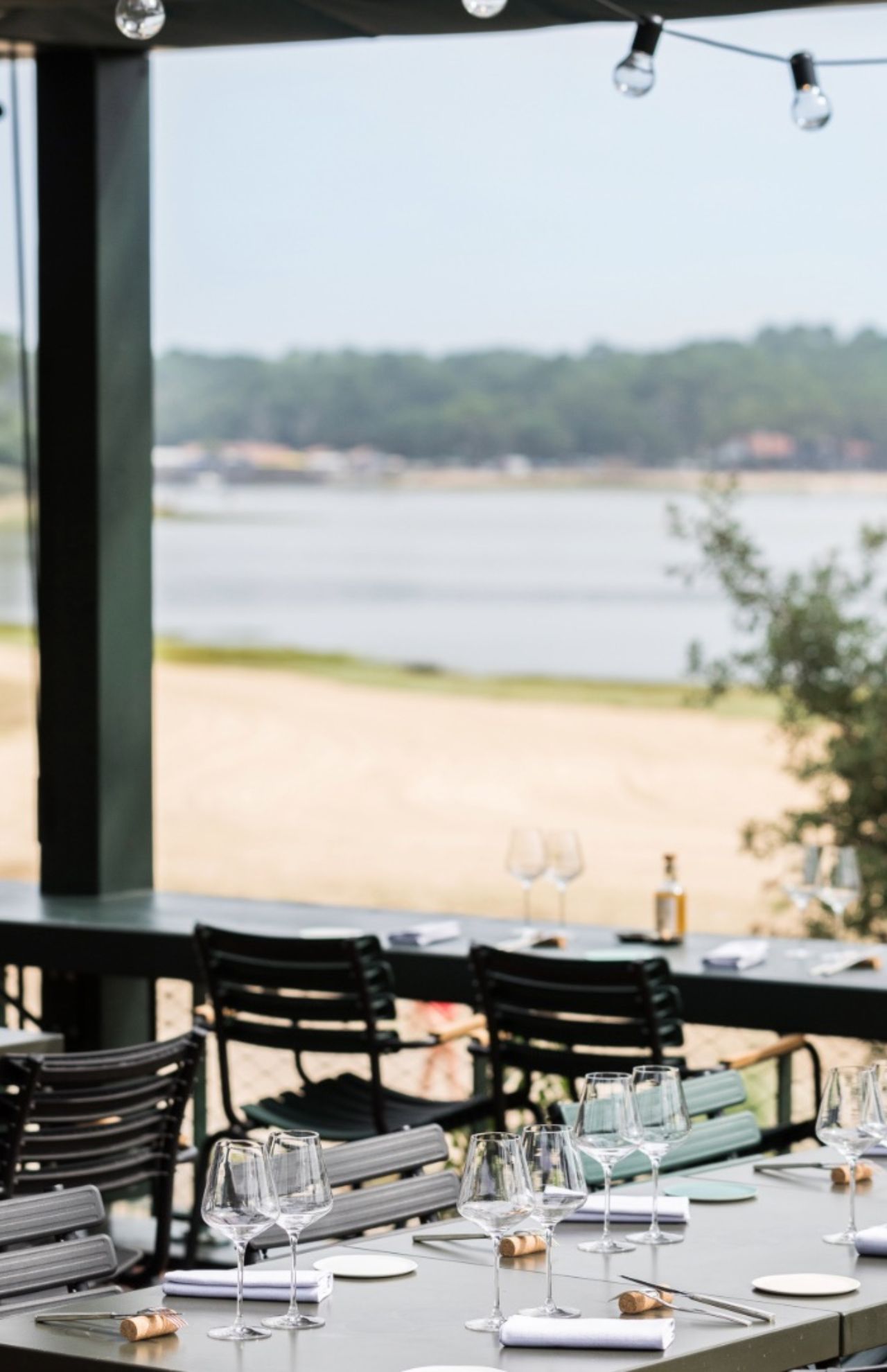 Restaurant vue Lac Les Hortensias du Lac à Hossegor